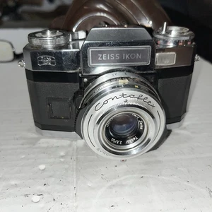 Zeiss Ikon Contaflex Synchro Compur-X 35mm Film Camera 2.8/50 Tessar Carl Lens - Picture 1 of 24