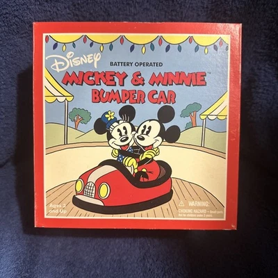 Disney Mickey & Minnie Bumper Car - Retro Disney Battery Operated Original Box - Image 1 of 4