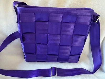 Harveys Purple Mini Messenger Crossbody Seatbelt Bag New - Image 1 of 4