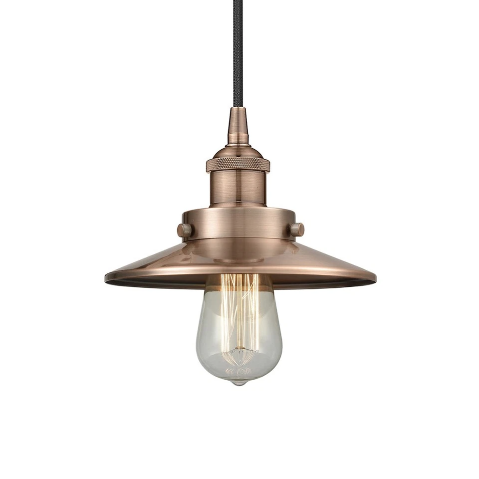 Innovations Lighting 616-1PH-AC-M3-AC Railroad Mini Pendant Antique Copper