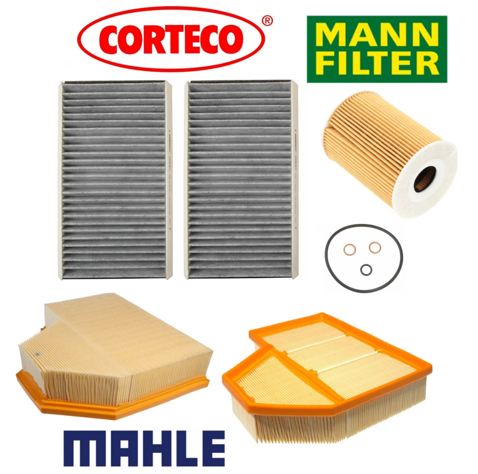 OEM Air Filter Oil Filter AC Cabin Filter Carbon 5pcs for BMW M5 M6 06-10 - Image 1 of 1