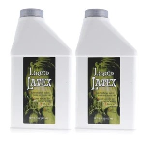 Liquid Latex 2 Pack - Dries CLEAR - General Purpose, Professional Special FX - Picture 1 of 3