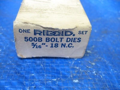 New RIDGID 500B 48460 RH 5/16"-18 UNC HS Bolt Dies Set RIGHT HAND NOS - Image 1 of 4