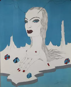 LABISSE Felix- Lithographie originale signée- La médieuse, nu - Imagen 1 de 1