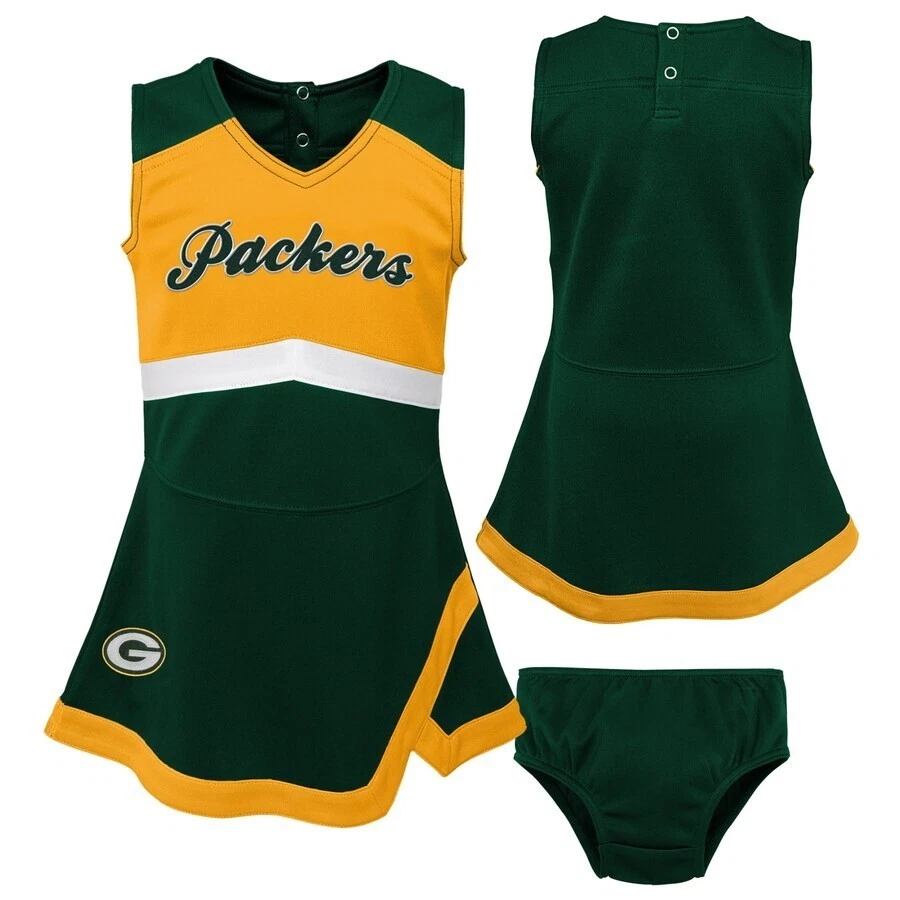 Conjunto de animadora Green Bay Packers 2 piezas colores de equipo talla 12 meses Foto 1 de 1