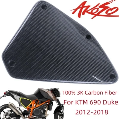 Cubierta de marco de filtro de aire 3K fibra de carbono para KTM DUKE 690 2012-2018 Foto 1 de 4