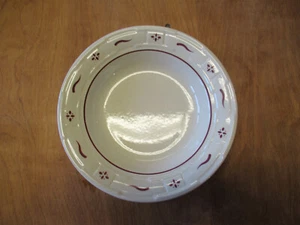 Tazón de sopa de borde rojo Longaberger EE. UU. TEJIDO TRADICIONES 8" 1 ea 5 disponible - Imagen 1 de 4