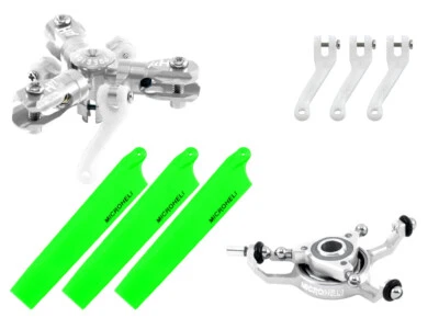 Juego de conversión de cuchillas verdes triples CNC Microheli - BLADE?MCPXBL / BL2 Foto 1 de 4