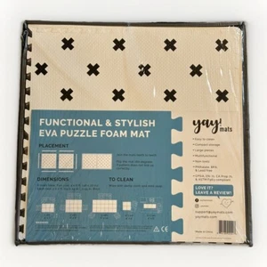 Yay Mats Stylish Extra Large Baby Play Mat. Soft, Thick, Non-Toxic Foam Covers - Picture 1 of 4