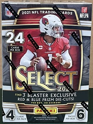 2021 Panini Select NFL Football Blaster - Red & Blue - Factory Sealed - - Image 1 of 4