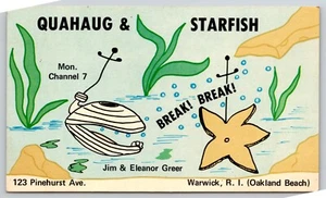 Postkarte QSL Warwick Rhode Island Amateurfunk Quahog Muschel Seestern Oakland Beach - Bild 1 von 2