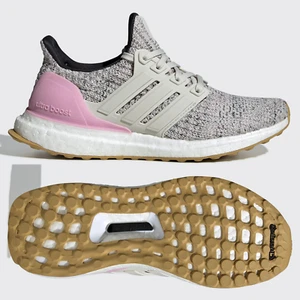 adidas UltraBOOST 4.0 Junior Running Shoes SIZE 5.5 6 6.5 Girls Womens Grey Pink - Picture 1 of 11