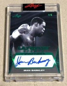 2021 Leaf Ultimate Emerald Signatures Iran Barkley Autograph Auto Serial # 2/5 - Foto 1 di 4