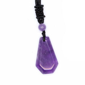 Natural Stone Crystal Quartz Pendant Healing Energy Amulet Unisex Necklace