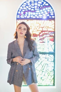 MNG Linen Blazer Blue S preppy summer business casual Casual Double Breasted - Picture 1 of 10