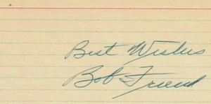 "Pittsburgh Pirates" Bob Friend Hand Signed 3X5 Card COA - Picture 1 of 2