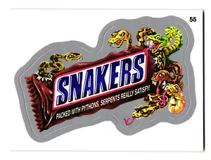 Snakers 2013 Wacky Packages Snickers Checklist Sticker SP Silver - Picture 1 of 2