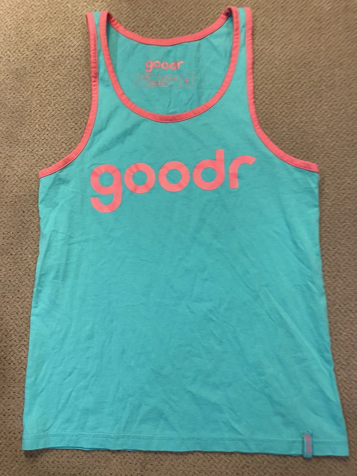 Mens Goodr Sunglass Turquoise Pink Tank Top Small - Image 1 of 1