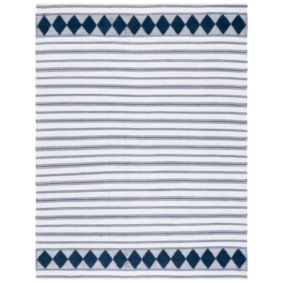 SAFAVIEH Montauk MTK708N Handwoven Navy / Ivory Rug - Image 1 of 4