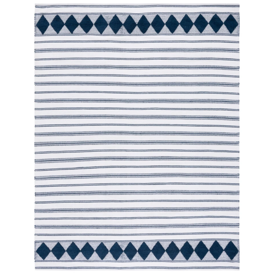 SAFAVIEH Montauk MTK708N Handwoven Navy / Ivory Rug - Image 1 of 4