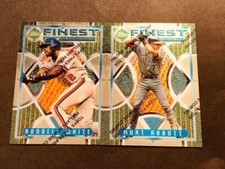 1995 Topps Finest UNCUT PANEL Rondell White Kurt Abbott