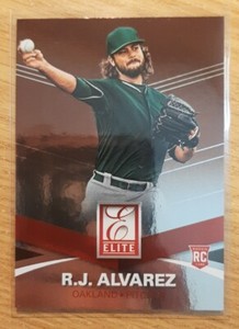 2015 PANINI ELITE R.J. ALVAREZ ROOKIE #10 OAKLAND ATHLETICS
