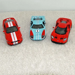 Lot of 3-2017 Ford GT 1:38 1966 Ford GT40 MKII 1:32 2015 Ford Mustang GT 1:38 - Picture 1 of 13
