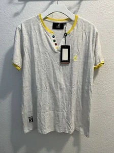 Kangol Black Label Men’s Henley Light Gray Size L Nwt - Picture 1 of 5