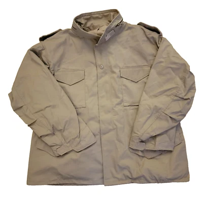 NWOT Tru-Spec Men XXXXLarge Cold Weather Hooded Coat Tan Khaki US Military Field - Image 1 of 4