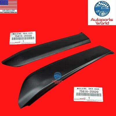 JUEGO DE MOLDURAS EXTERIORES PUERTA TRASERA DERECHA E IZQUIERDA 4RUNNER ORIGINAL OEM TOYOTA 2010-2024 Foto 1 de 2