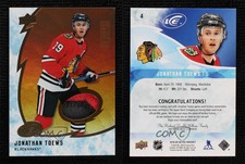 2019-20 Upper Deck Ice Gold Patch /15 Jonathan Toews #4 Patch