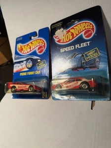 LOTE de 2 autos de moto cardados Hot Wheels-# 84 Probe Funny car + t-bird stocker - Imagen 1 de 15