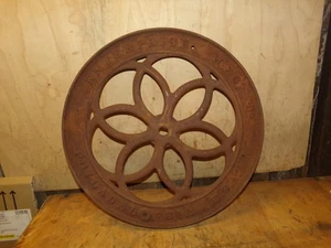 Large 19.5" Antique Enterprise Mfg Co. Cast Iron Coffee Mill Grinder Wheel - Picture 1 of 2