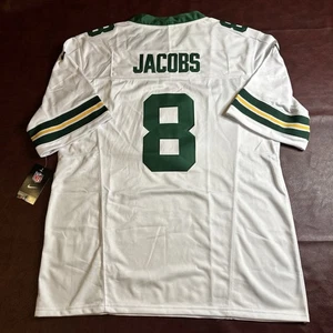 Josh Jacobs Jersey Green Bay Packers White Alternate Mens Large #8 - Picture 1 of 6