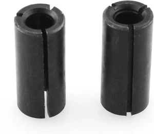 2Pcs 1/2" to 1/4" Router Collet Adapter Bit Shank Reduction Sleeve Tools Black C - Picture 1 of 12