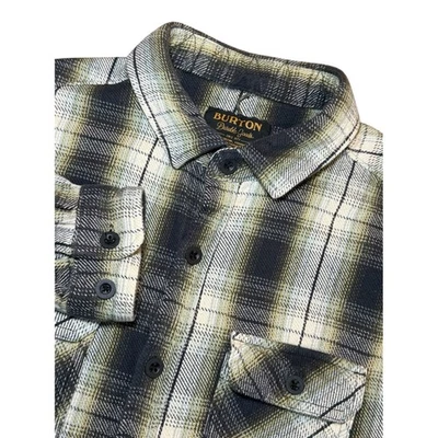 Camisa de franela Brighton a cuadros Burton Durable Goods abotonada para hombre L algodón L/S Foto 1 de 4