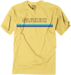 Factory Effex Suzuki Throwback Mens Short Sleeve T-Shirt Yellow - Picture 1 of 1