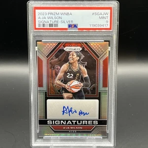 2023 Panini Prizm WNBA Silver Signatures #SGAJW A'JA WILSON Auto PSA 9 MINT - Picture 1 of 3