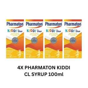 4 X Jarabe Pharmaton Kiddi CL 100 ml Multivitamínico con Lisina y Calcio ENVÍO DHL - Imagen 1 de 3
