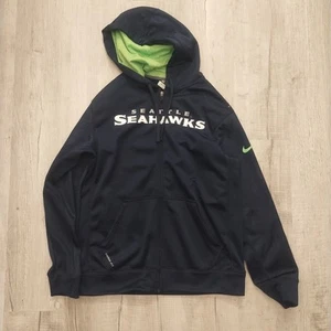 Seattle Seahawks Hoodie Herren M Blau Nike Therma Fit Full Zip NFL Spell Out - Bild 1 von 3