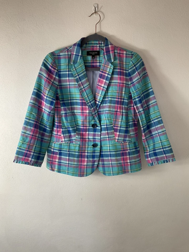 Talbots Sz 10p petitesPlaid Blazer Jacket - Image 1 of 1