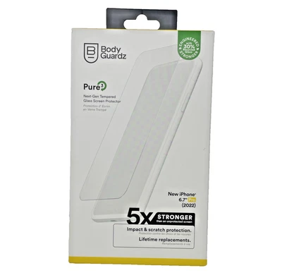iPhone 14 Pro Max / 15 Pro Max Tempered Glass Screen Protector BodyGuardz 6.7” - Image 1 of 3