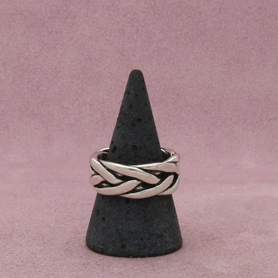 silpada sterling silver chunky solid woven band ring size 9.5 - Image 1 of 3