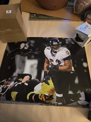 Foto autógrafa enmarcada de Ray Lewis 16x20 holograma Jsa Foto 1 de 4