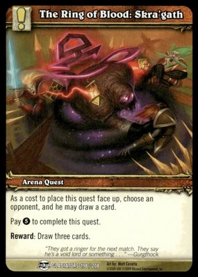The Ring of Blood Skra'gath 198/208 Gladiators 2009 World of Warcraft TCG NM - Image 1 of 2