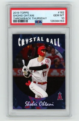 PSA 10 Shohei Ohtani 2019 Topps Throwback Thursday #182 1995 Crystal Ball Angels - Image 1 of 2