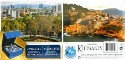 PUZZLE - SURE-LOX KEEPSAKES MEXICO CITY & LA QUEBRADA LOT (2)  500 PCS EACH NIP  - Image 1 of 2