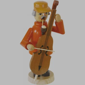 Richard Gläss Räuchermann músico del pueblo 26073 -rareza- Erzgebirge NUEVO & EMBALAJE ORIGINAL - Imagen 1 de 1