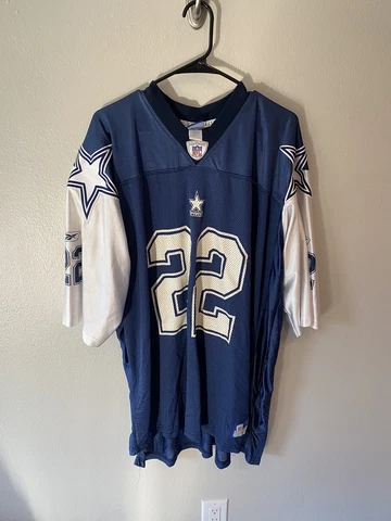 Emmitt Smith Dallas Cowboys 3XL Vintage Throwback Double Star Jersey Reebok Cover