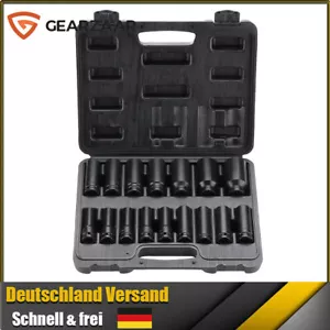Schlagschrauber Nüsse Set 16 Tlg 1/2 Zoll 10-32mm Steckschlüsselsatz Schlagnuss - Bild 1 von 11